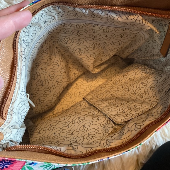 Lily Bloom Floral Design Canvas Shoulder Bag - Picture 4 of 4